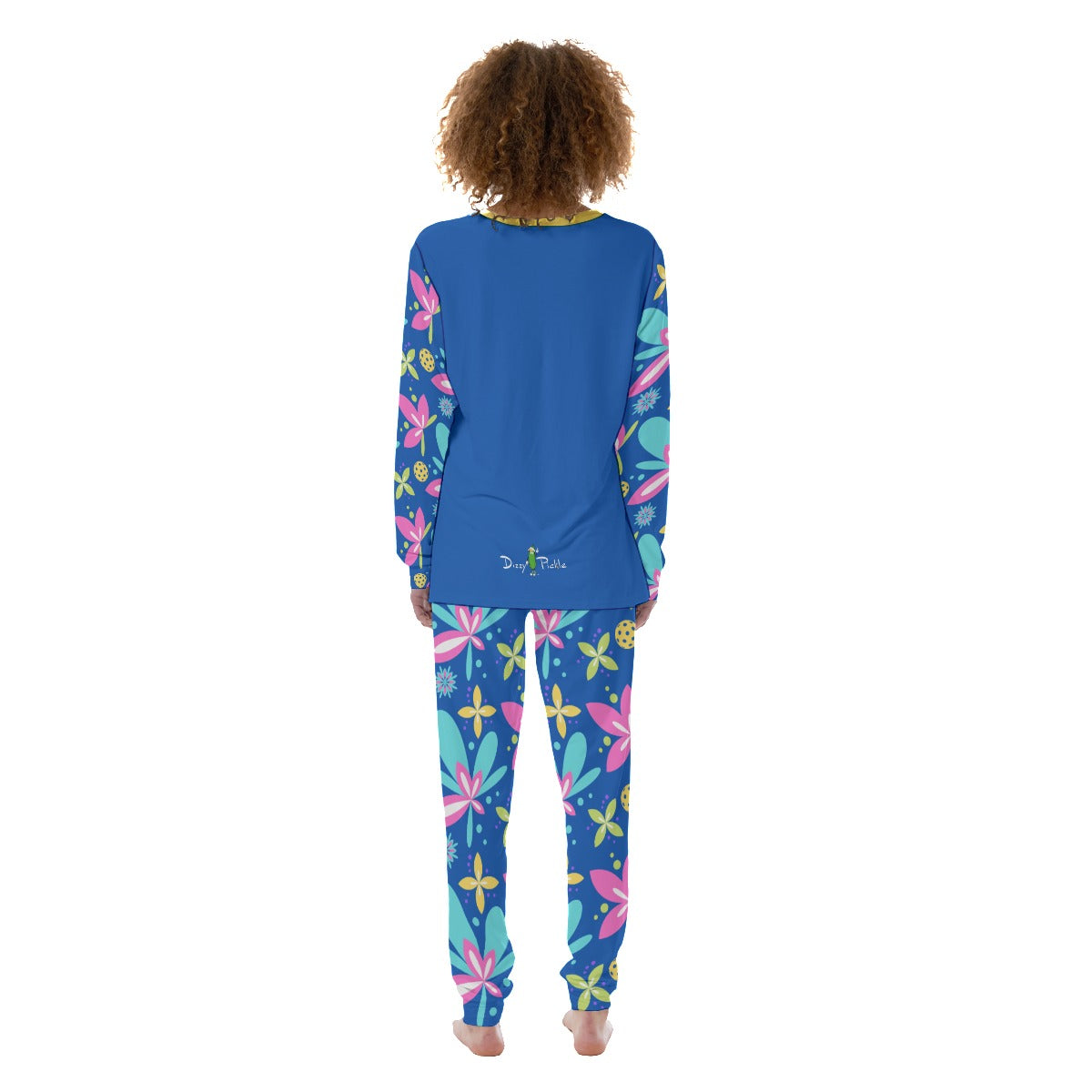 Dizzy Pickle Donna Blue Women's Pickleball Long Sleeves and Long Pants Pajamas Set