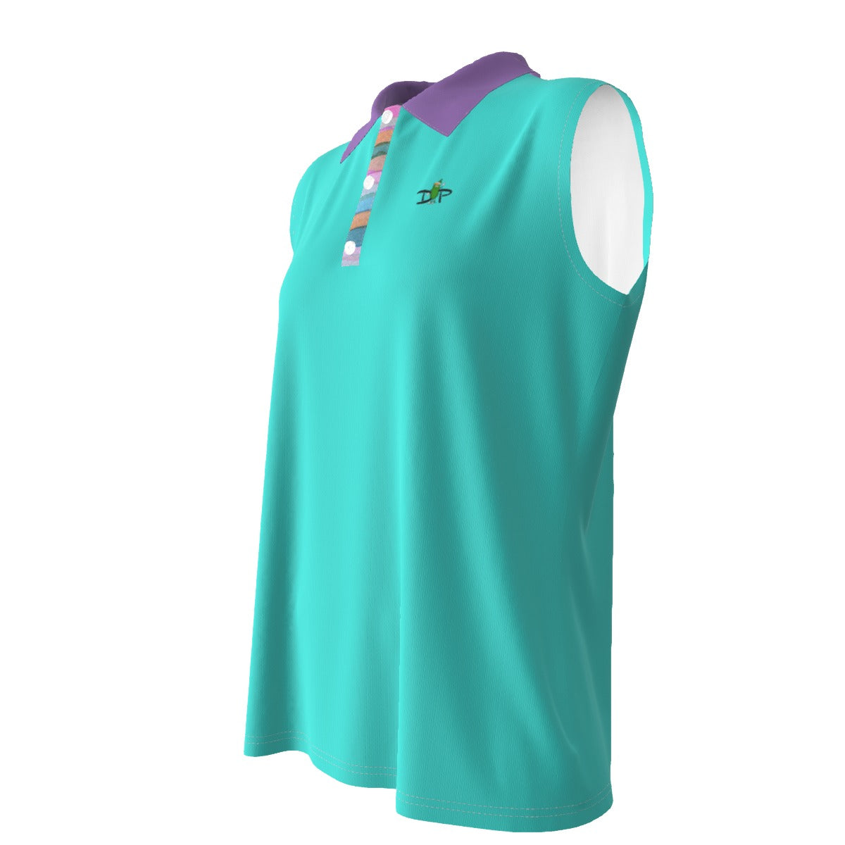 Emily - Teal - Sleeveless Polo Shirt by Dizzy Pickle