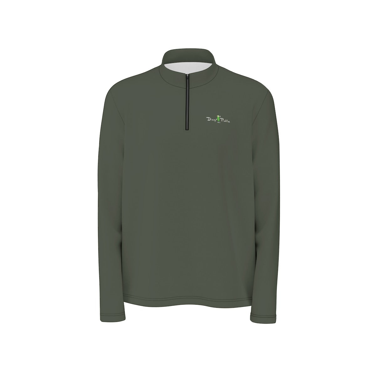 Dizzy Pickle DZY P Classic 5R8NB Men's Pickleball Half Zip Pullover - Olive Green