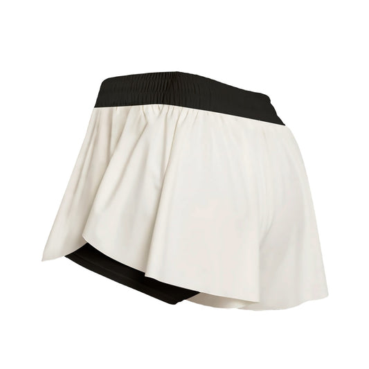 Lisa - White/Black Ball - Pickleball Women's Sport Culottes With Pockets by Dizzy Pickle