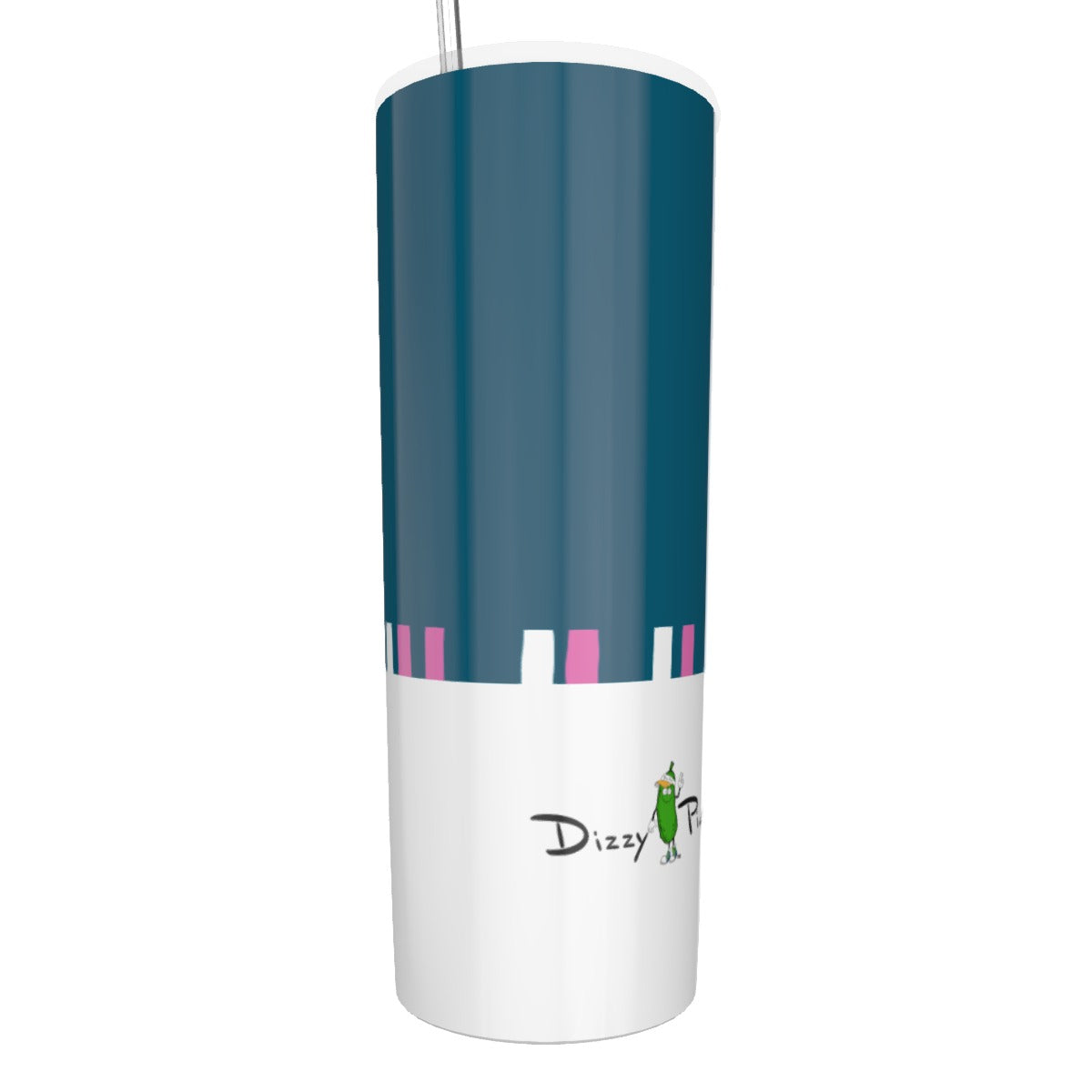 Dizzy Pickle Love at First Serve Teal/Pink Glitter Tumbler with Stainless Steel Straw 20oz