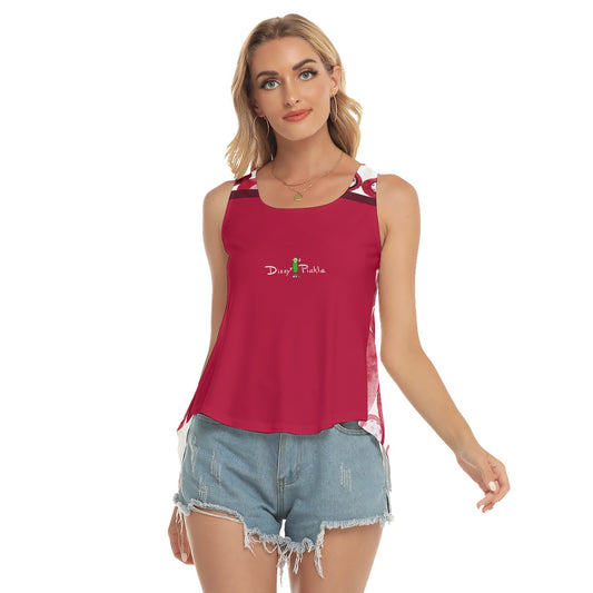 Dizzy Pickle Heidi RW Red/Main Women's Pickleball Open-Backed Tank Top