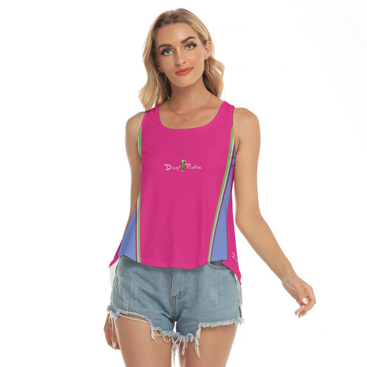 Dizzy Pickle April Pink Women's Pickleball Open-Backed Sleeveless Tank Top