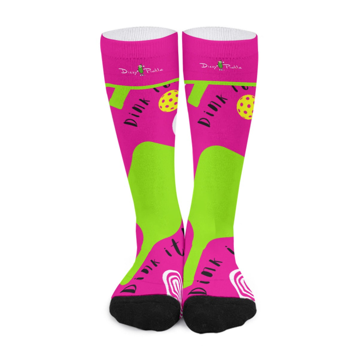 Dizzy Pickle Dinking Diva Hearts PG Pickleball Long Socks