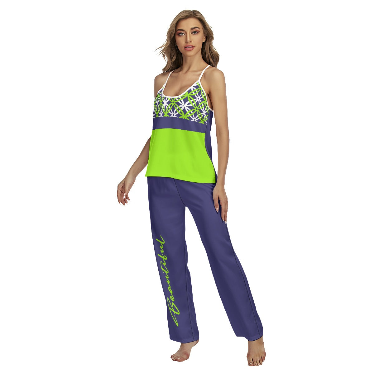 Dizzy Pickle Beautiful Women's Pickleball Sleeveless Cami Pajamas Set