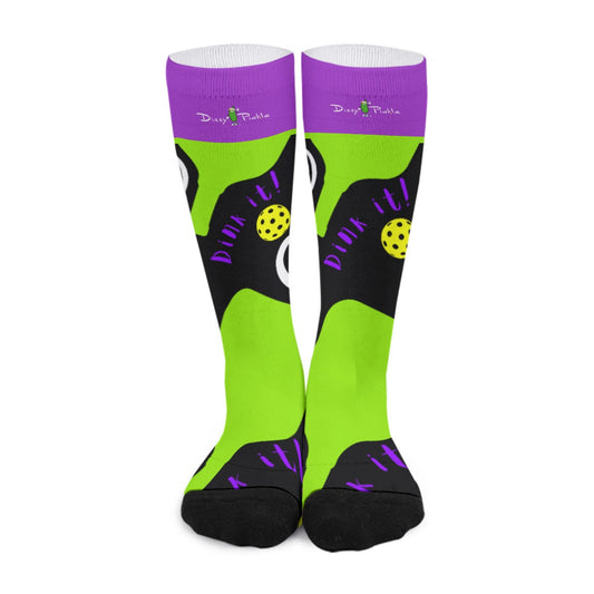 Dizzy Pickle Dinking Diva Hearts BG Pickleball Long Socks