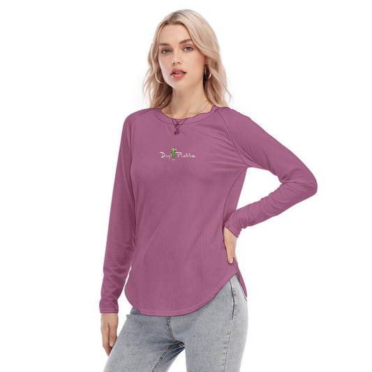 Dizzy Pickle DZY P Classic Light Purple Women's Long Sleeve U-Shape Hem T-Shirt