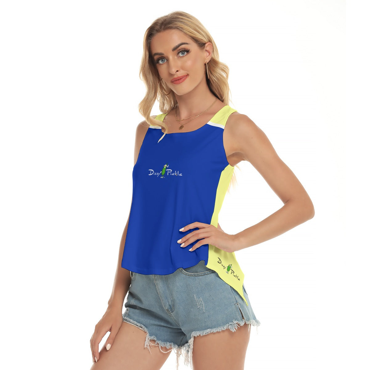 Dizzy Pickle Coming Up Daisies BY Women's Pickleball Open-Backed Sleeveless Tank Top