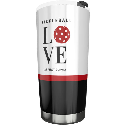 Dizzy Pickle Love at First Serve Red/Black Tumbler 20oz with Lid