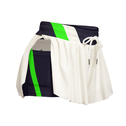 Lisa - White -  Pickleball Women's Sport Culottes With Pockets by Dizzy Pickle