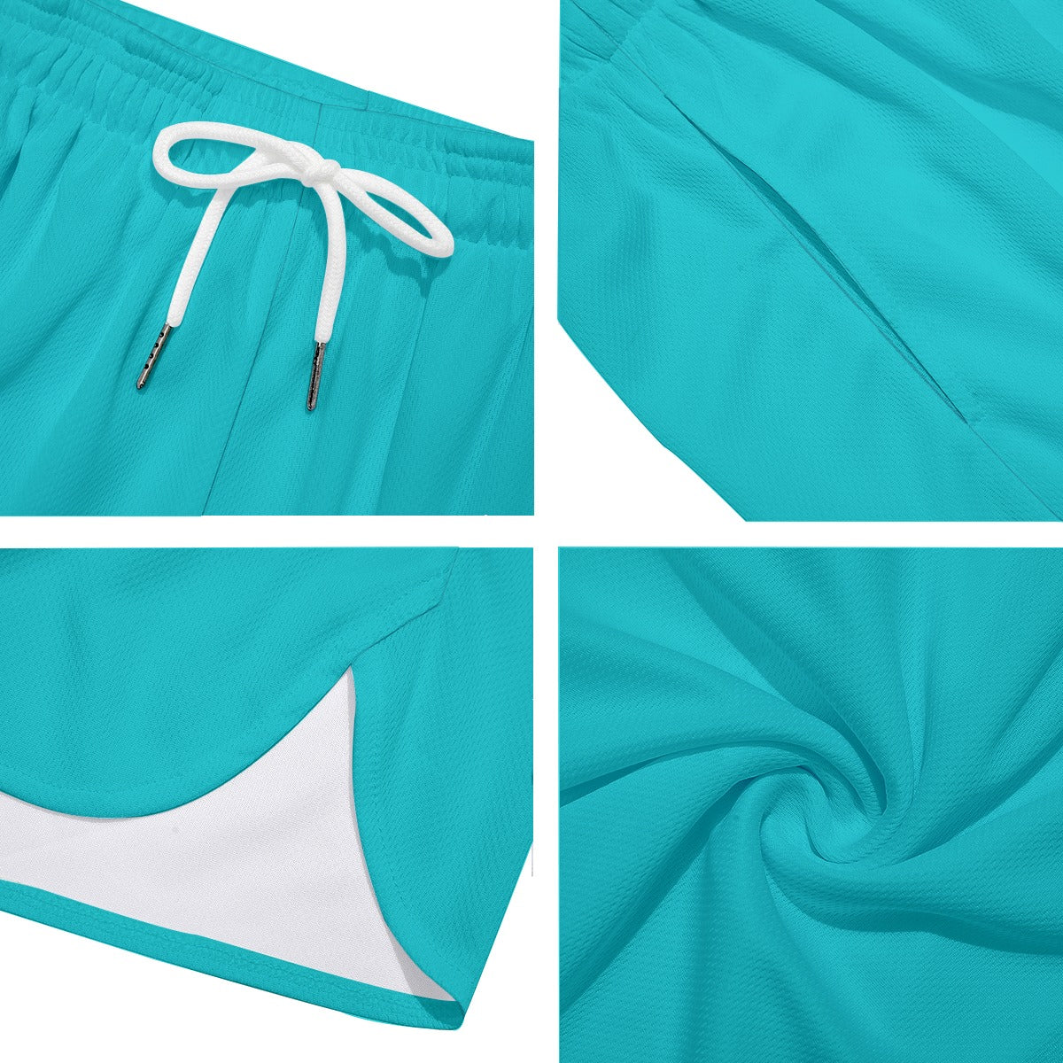 Dizzy Pickle DZY P Classic Men's Side Split Pickleball Court Shorts with Pockets Cool Teal
