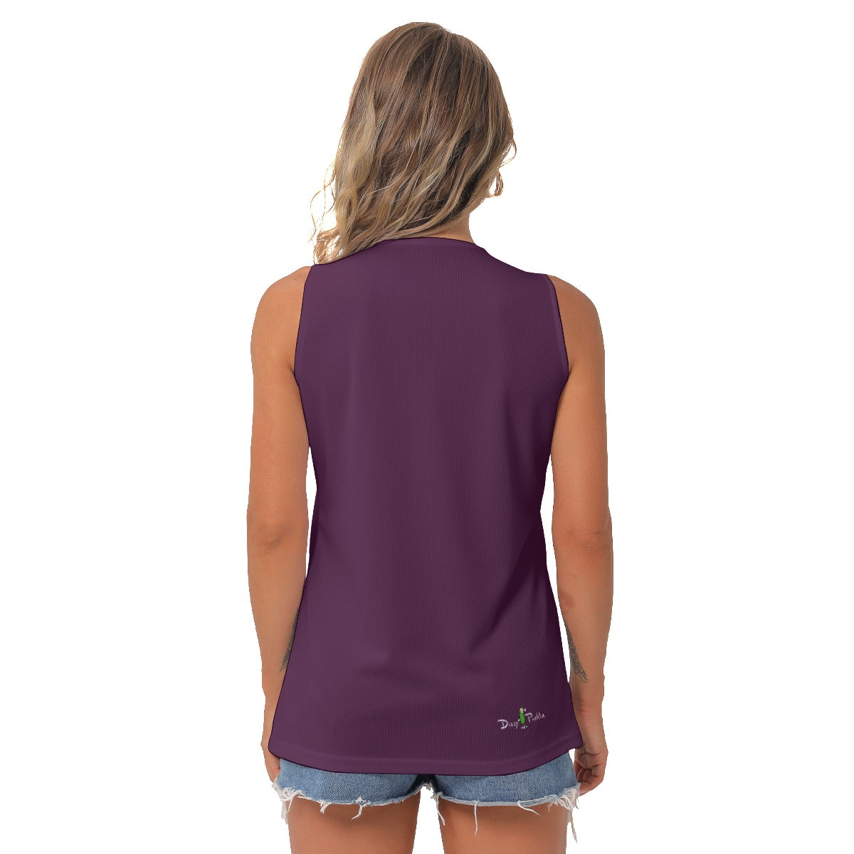 Heidi -MW - Plum - Women's Pickleball Sleeveless V-Neck Top by Dizzy Pickle