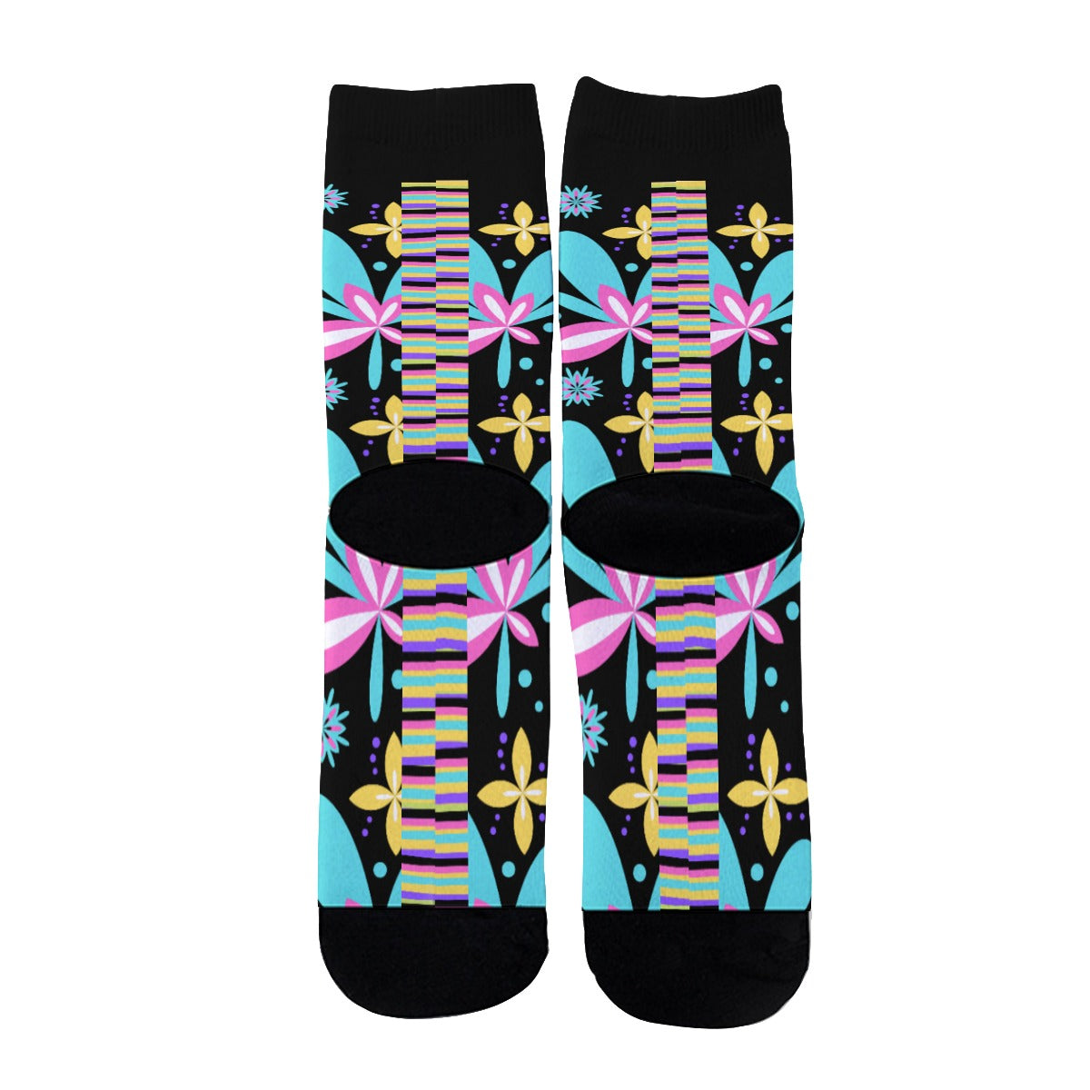 Donna - Black - Pickleball Long Socks by Dizzy Pickle