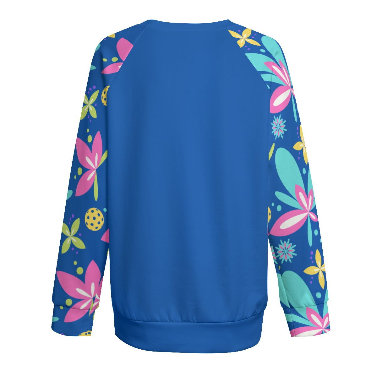 Donna - Blue - Women's Pickleball Sweatshirt with Raglan Sleeves by Dizzy Pickle