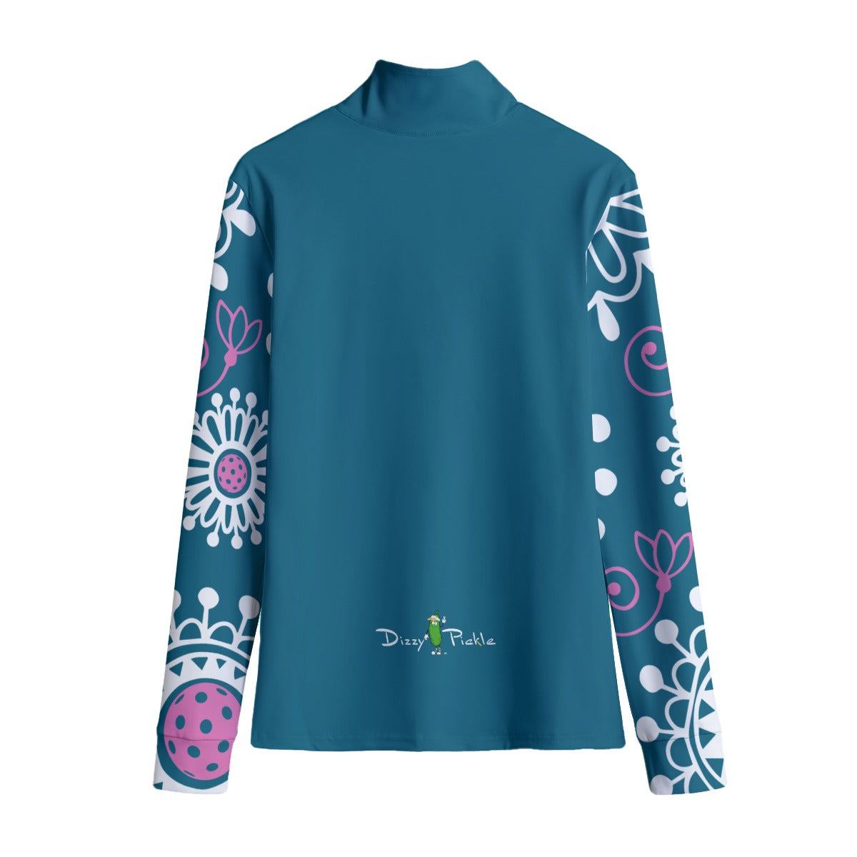 Dizzy Pickle Coming Up Daisies TP Women's Pickleball Stand Up Quarter Zip Collar