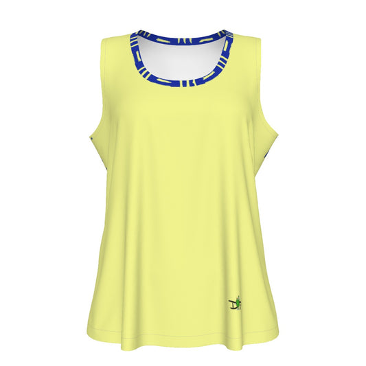 Dizzy Pickle Coming Up Daisies YB Weave Women's Pickleball Sleeveless Sports Tank Top Canary Yellow