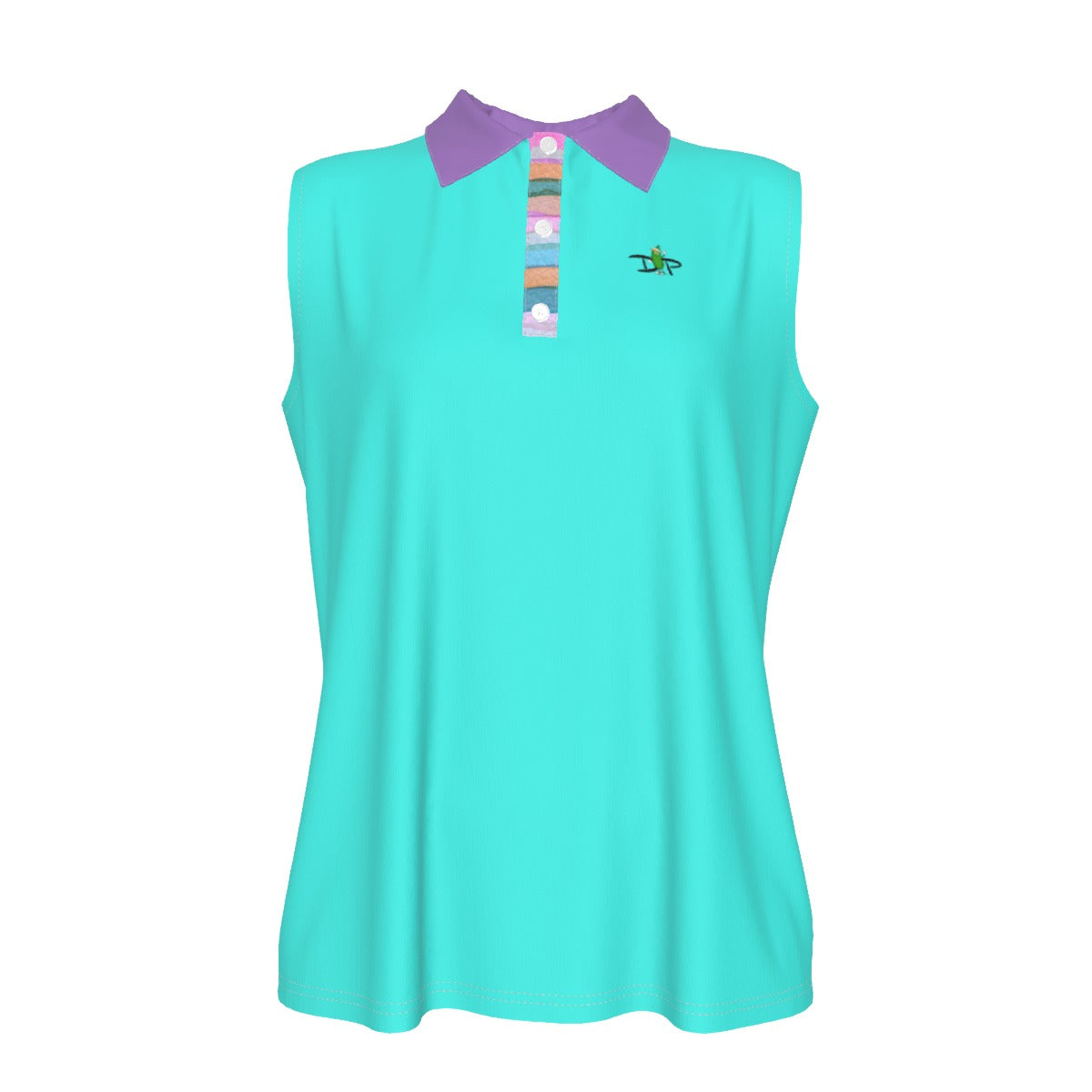 Dizzy Pickle Emily Teal Women's Pickleball Sleeveless Polo Shirt