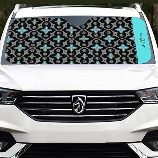 Shelby - Black - Pickleball Windshield Sunshade by Dizzy Pickle