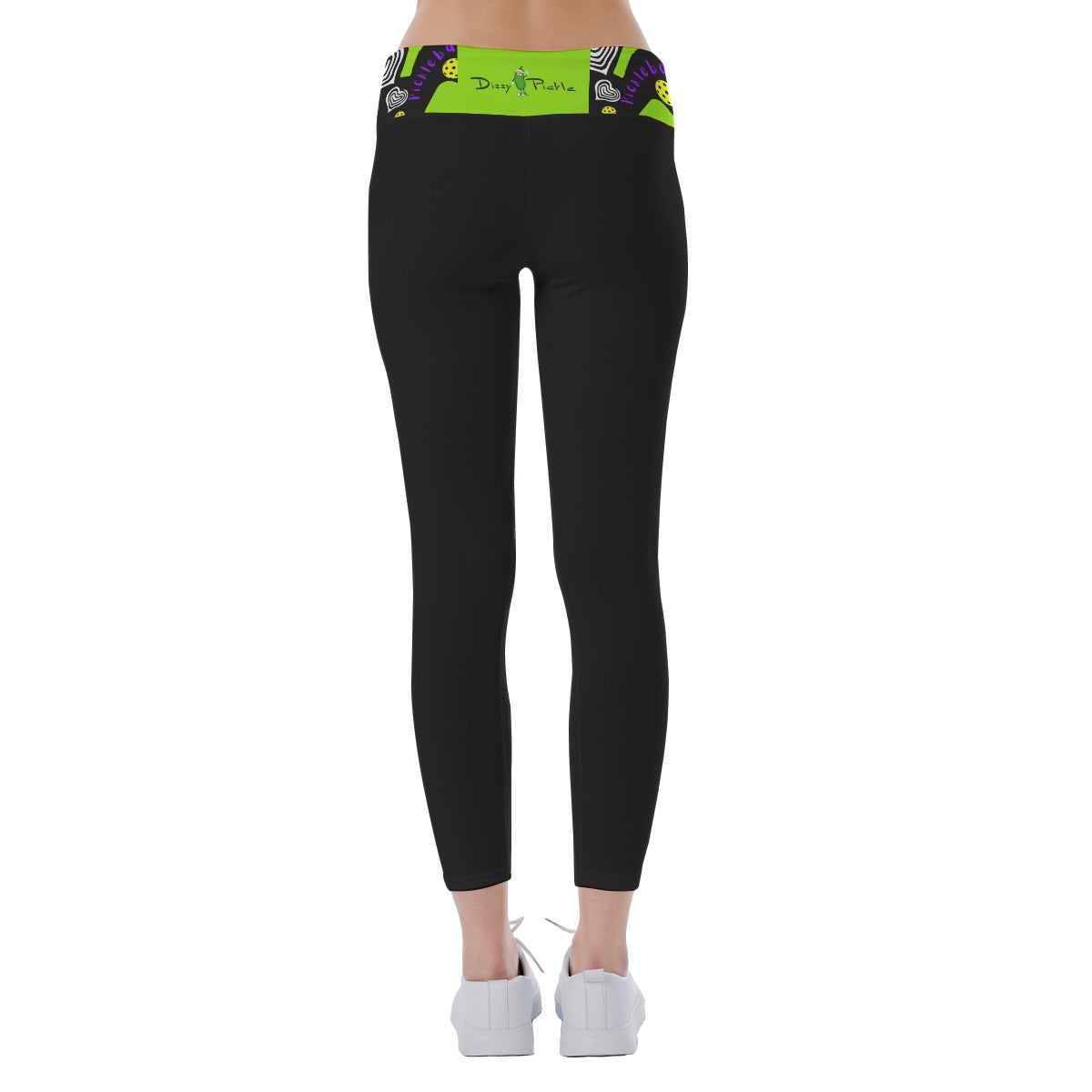 Dizzy Pickle Dinking Diva Hearts BG Women's Pickleball Leggings Mid-Fit