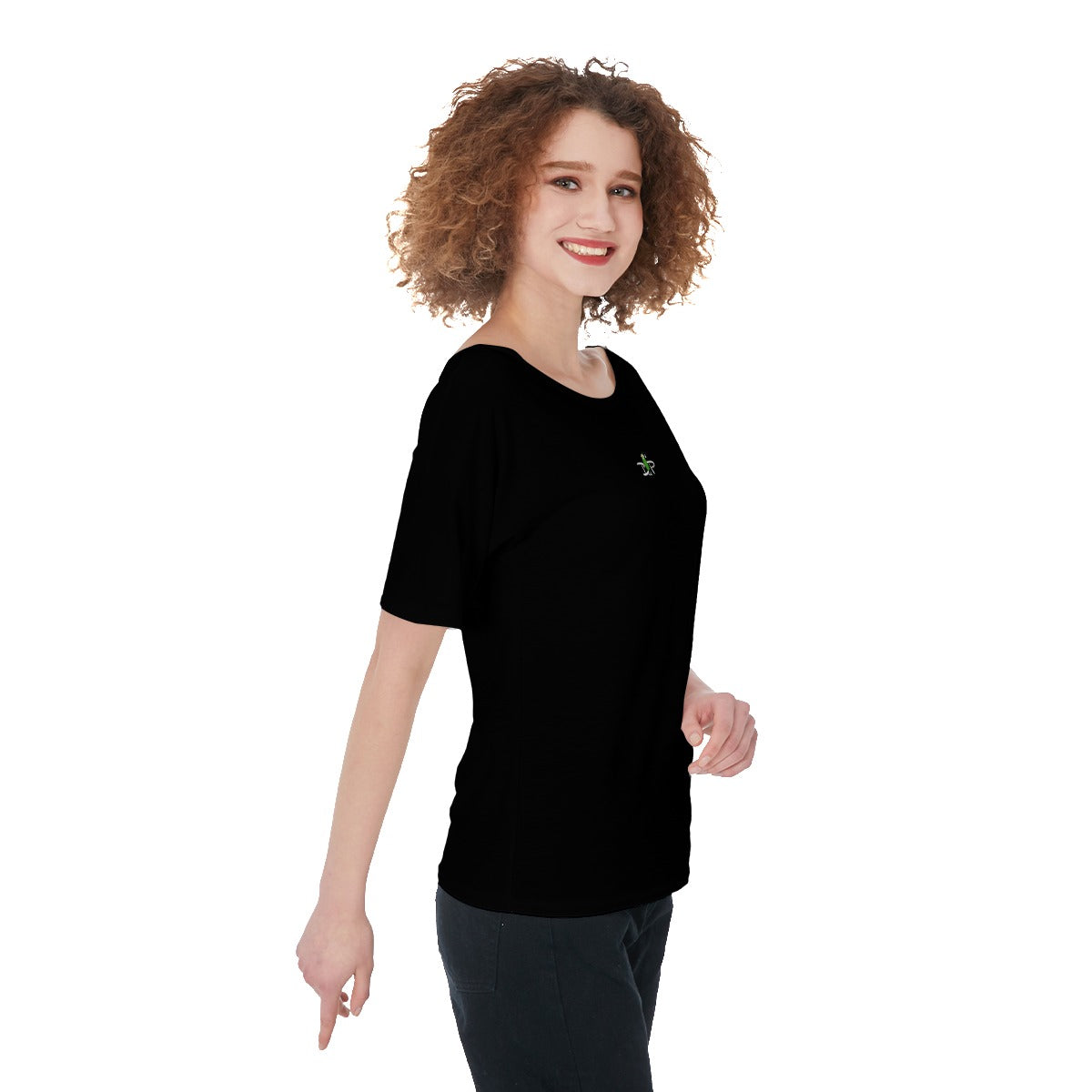 Kati - Large Round Neck T-Shirt by Dizzy Pickle