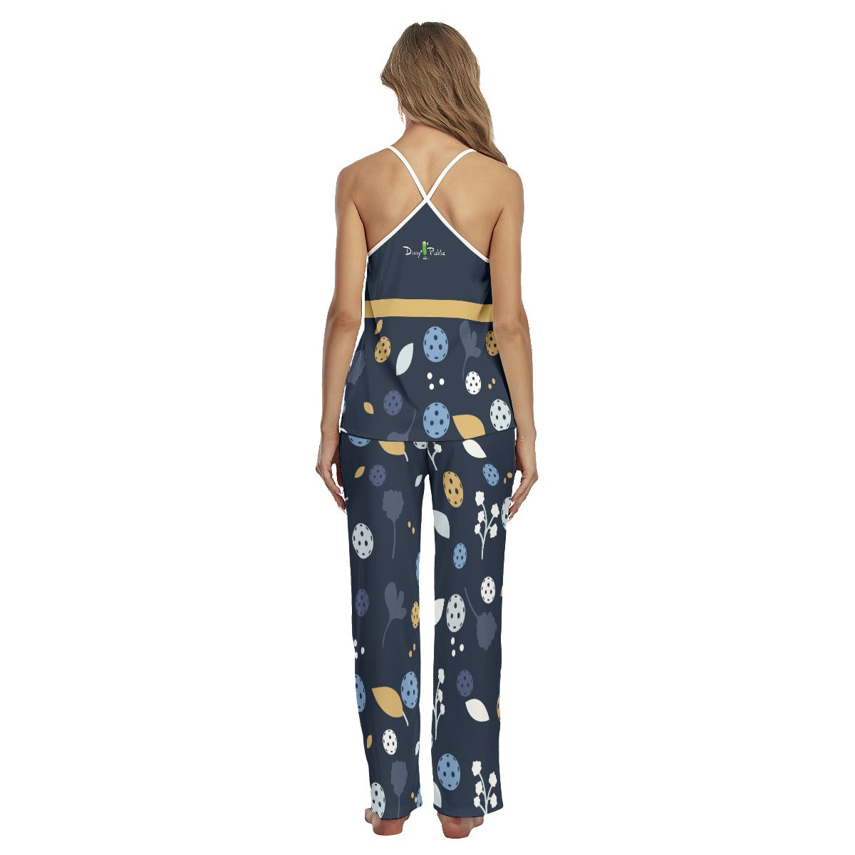 Lesley - Navy Blue - Pickleball Cami Pajamas Set by Dizzy Pickle