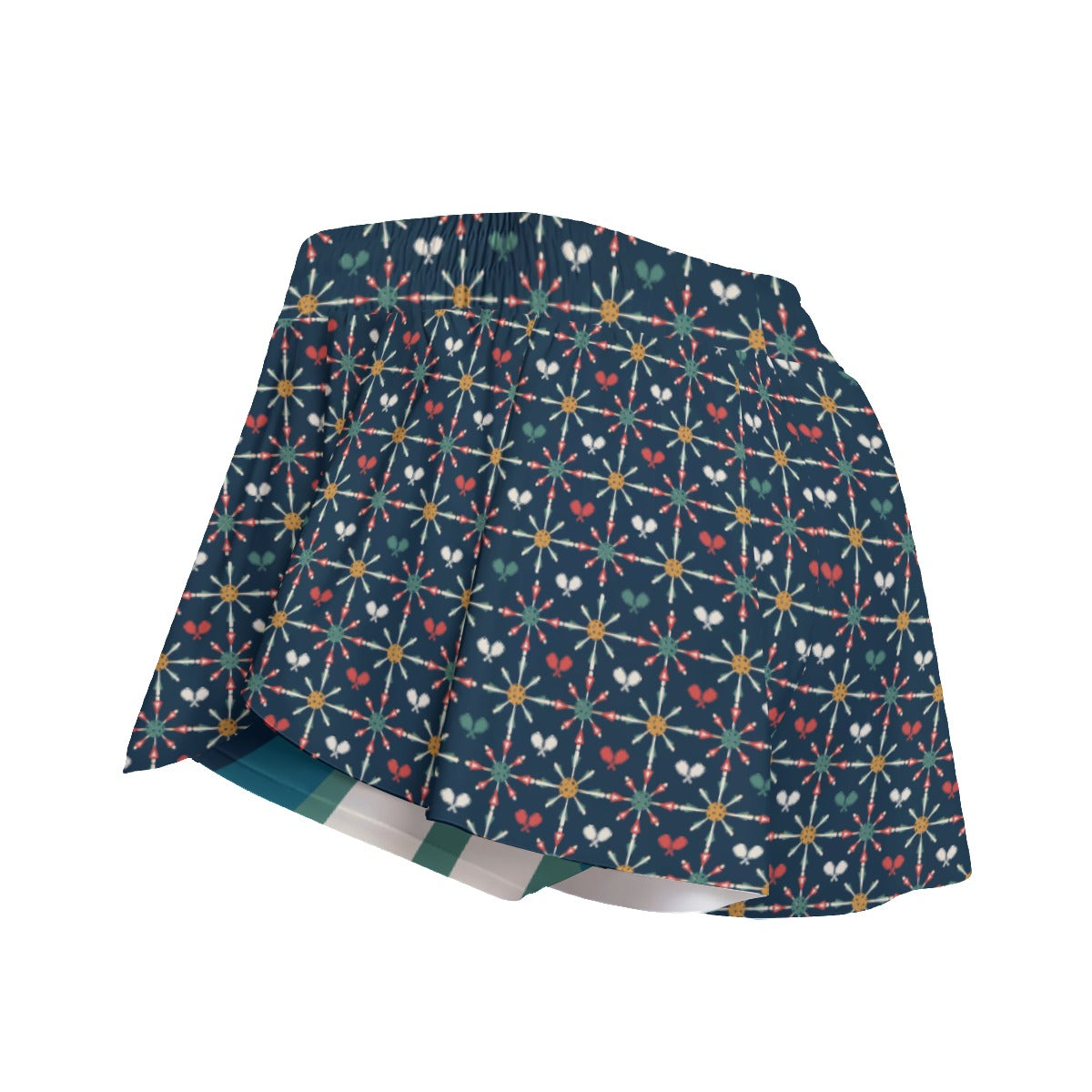 Penny Blue - Mini Paddles/Balls - Pickleball Women's Sport Culottes with Pockets by Dizzy Pickle