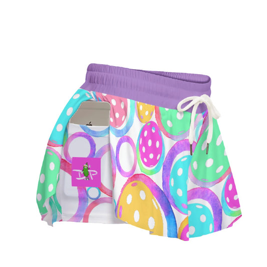 Dizzy Pickle Emily Main Pickleball Women's Sport Culottes Skorts with Inner Shorts and Pockets