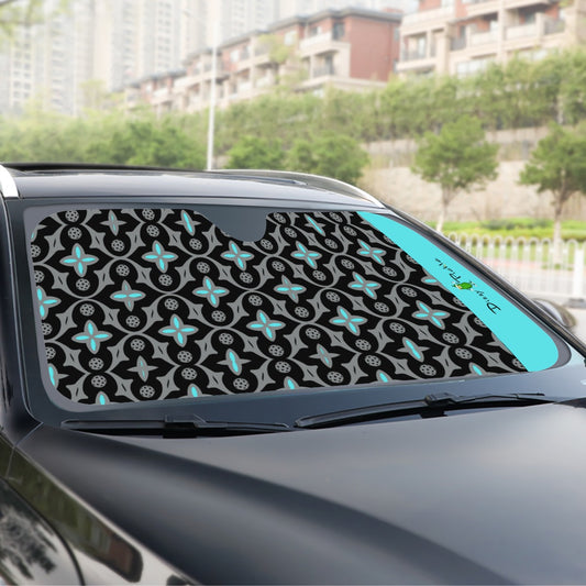 Shelby - Black - Pickleball Windshield Sunshade by Dizzy Pickle