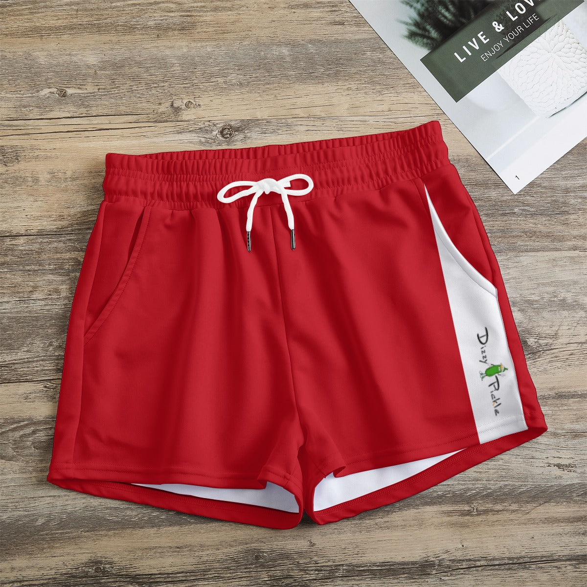 DZY P Classic - Red - Pickleball Casual Shorts by Dizzy Pickle