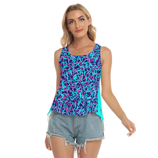 Dizzy Pickle Lesia BBP Confetti Women's Pickleball Open-Backed Sleeveless Tank Top