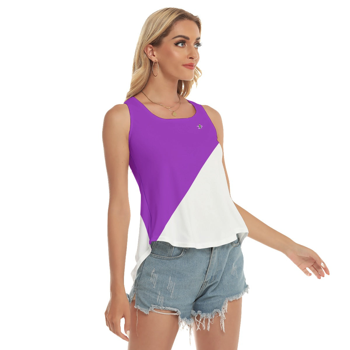 DZY P Classic - Diagonal Pickleball Tank Top by Dizzy Pickle - Deep Purple