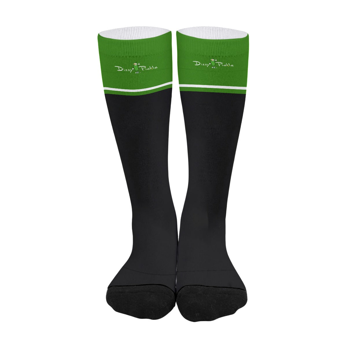 Kati - Black - Pickleball Long Socks by Dizzy Pickle