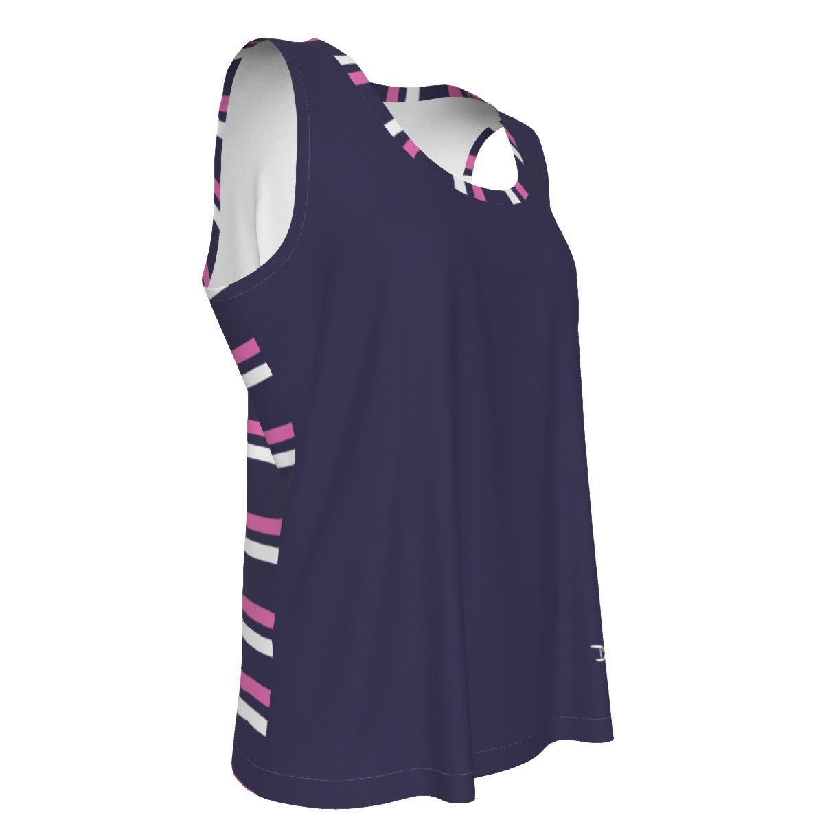 Dizzy Pickle Coming Up Daisies PP Stripes Women's Pickleball Sleeveless Sports Tank Top Plum Pink