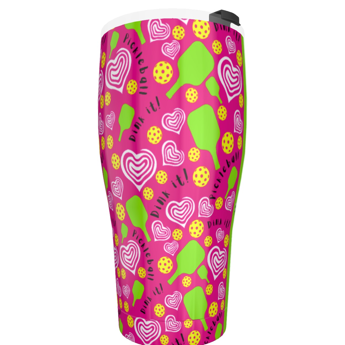 Dizzy Pickle Dinking Diva Hearts PG Cone Tumbler 30oz