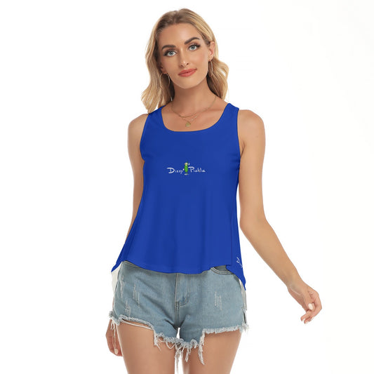 Dizzy Pickle Coming Up Daisies BY Blue Women's Pickleball Open-Backed Sleeveless Tank Top