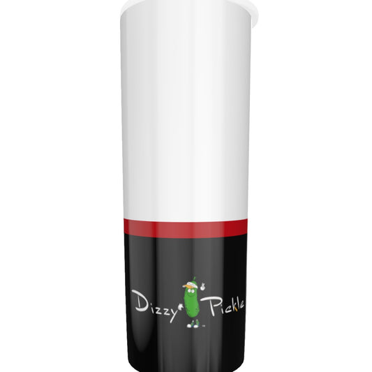 Dizzy Pickle Love at First Serve Red/Black Skinny Tumbler Stainless Steel with Lids 20oz