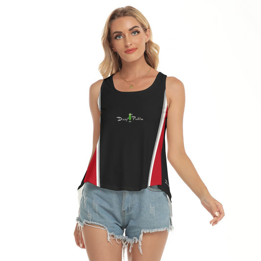 X-SMALL Dizzy Pickle April Red Women's Pickleball Open-Backed Sleeveless Tank Top