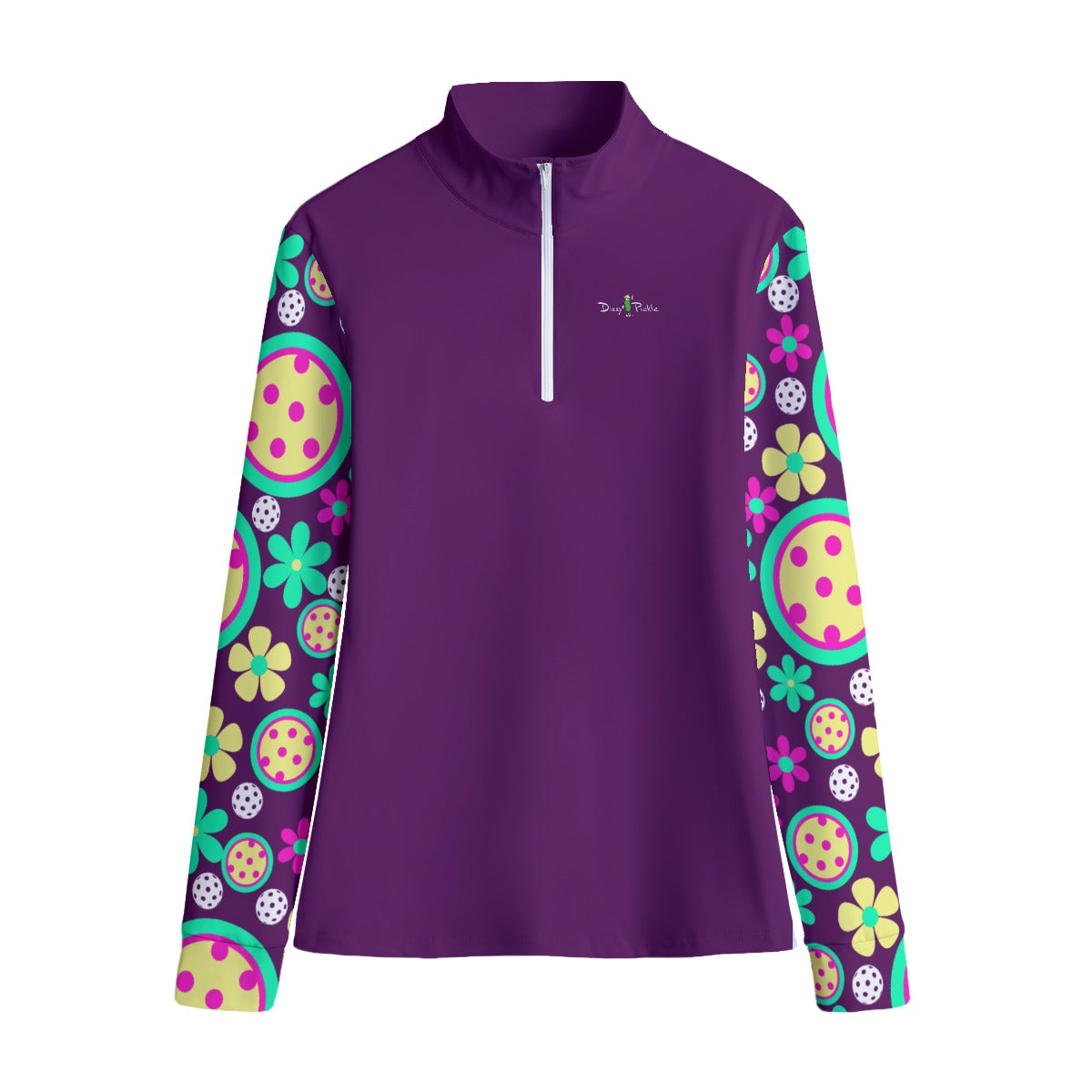 Dizzy Pickle Charlotte Main Women's Pickleball Stand Up Quarter Zip Collar