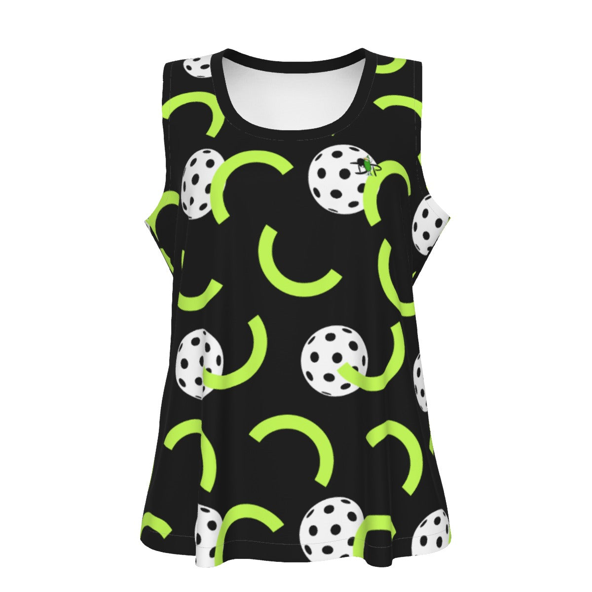 Dizzy Pickle Believe Black Women's Pickleball Sports Sleeveless Tank Top