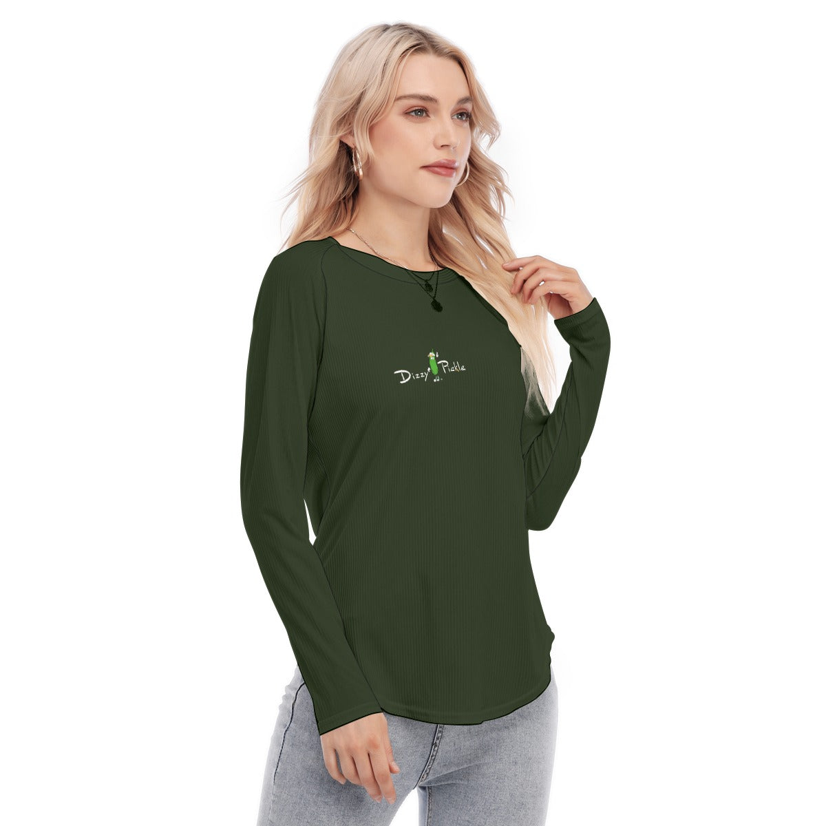 Dizzy Pickle DZY P Classic Cypress Women's Long Sleeve U-Shape Hem T-Shirt