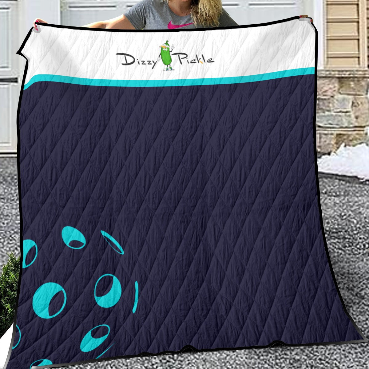 Lisa - Navy Blue/Teal - Lightweight Quilt by Dizzy Pickle