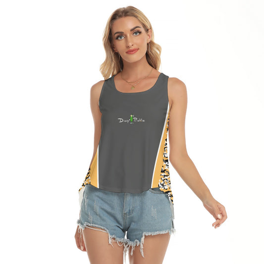 Dizzy Pickle Jan Gold Women's Pickleball Open-Backed Sleeveless Tank Top