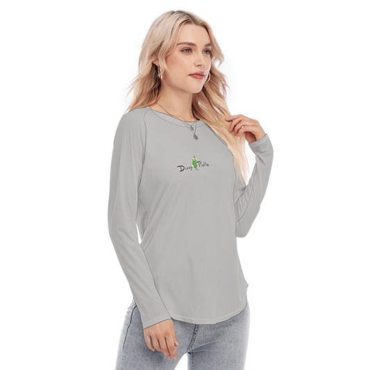 Dizzy Pickle DZY P Classic Silver Women's Long Sleeve U-Shape Hem T-Shirt