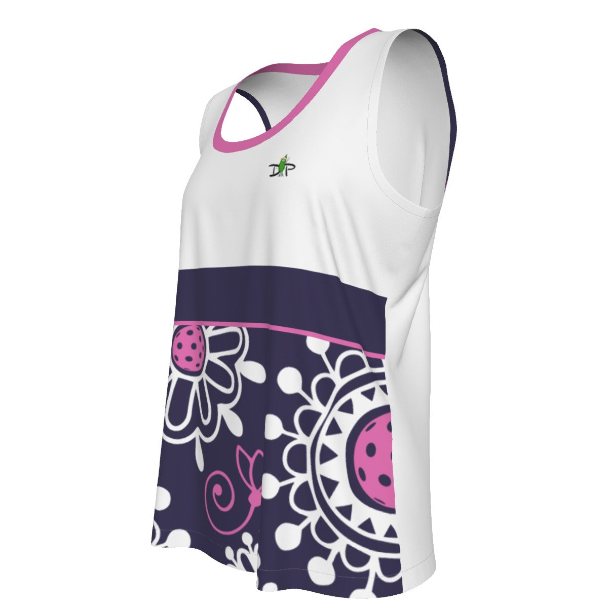 Dizzy Pickle Coming Up Daisies PPW Main Women's Pickleball Sleeveless Sports Tank Top Plum Pink