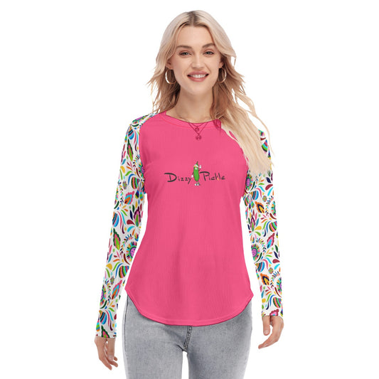 Dizzy Pickle Courtney Rose Women's Raglan Sleeves Long Sleeves T-shirt