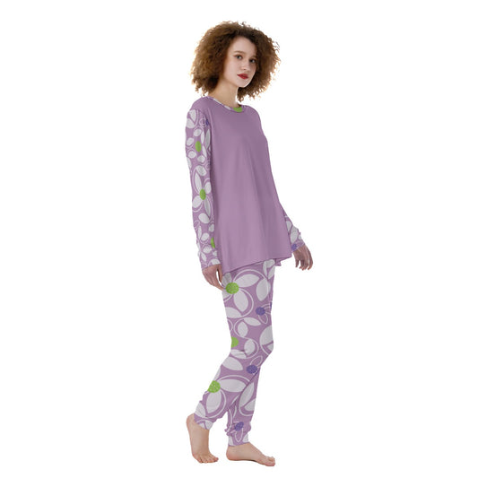 Dizzy Pickle Beth Lavender Women's Pickleball Long Sleeves and Long Pants Pajamas Set