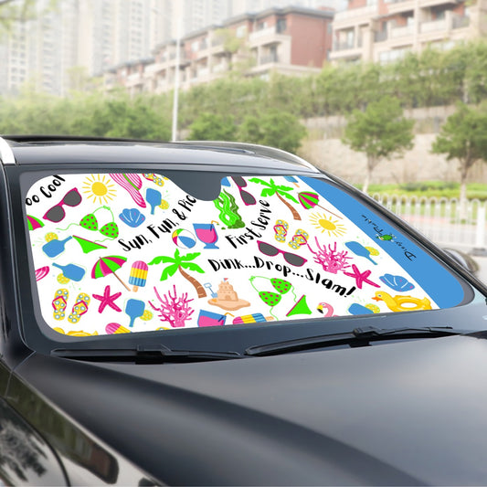 Julie - Pickleball Windshield Sunshade by Dizzy Pickle