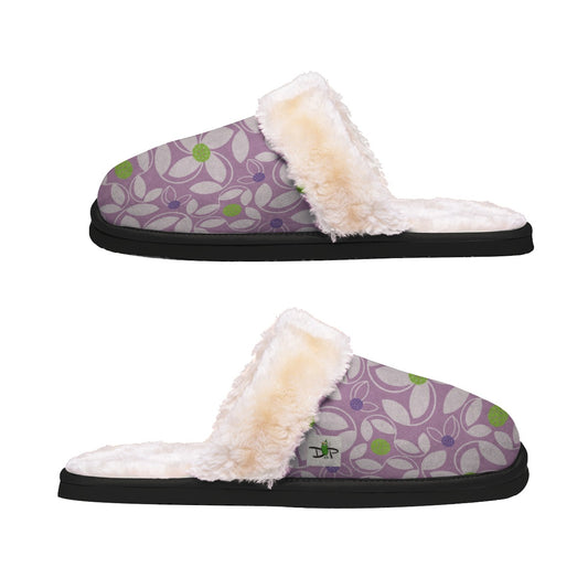 Beth - Lavender - Women's Pickleball Plush Slippers by Dizzy Pickle