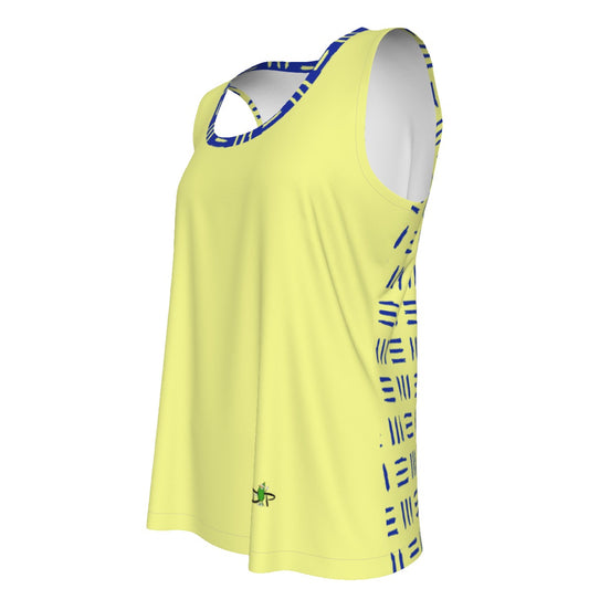 Dizzy Pickle Coming Up Daisies YB Weave Women's Pickleball Sleeveless Sports Tank Top Canary Yellow