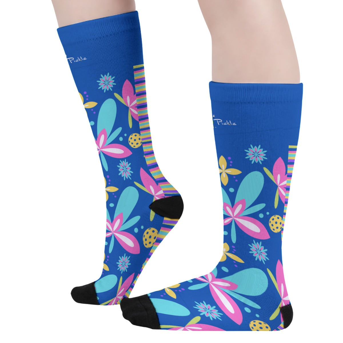 Donna - Blue - Pickleball Long Socks by Dizzy Pickle